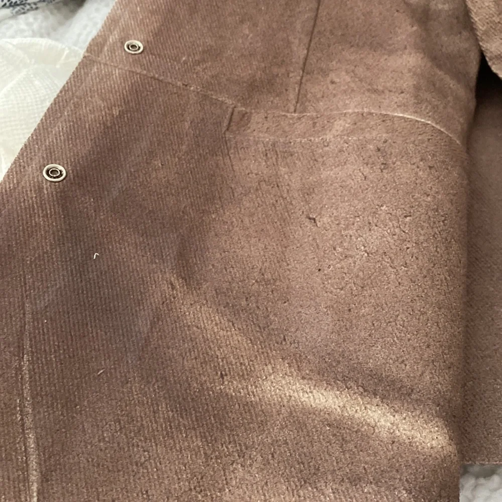 Express Painted Canvas Brown Blazer Jacket Size 0 - Picture 10 of 10